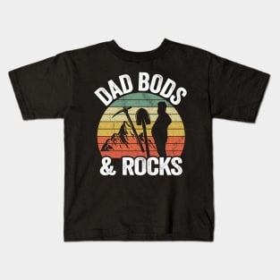 Dad Bods & Rocks Rock Collector Daddy Retro Funny Geologist Kids T-Shirt